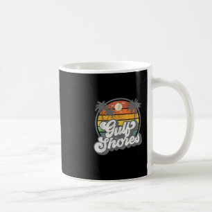 Caneca De Café Férias em Gulf Shores Alama Palmeira Retro Praia 7