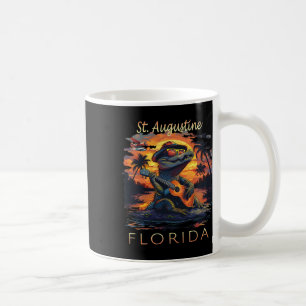 Caneca De Café Férias em St. Augustine Flórida Jacaré Fofo