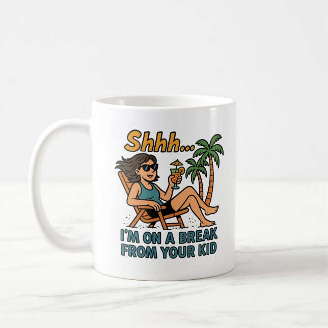 Caneca De Café Férias Engraçadas de Professores (Esquerda)