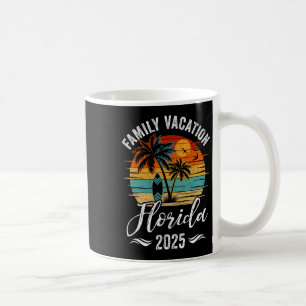 Caneca De Café Férias Familiares 2025 Vintage Florida Summer Matc