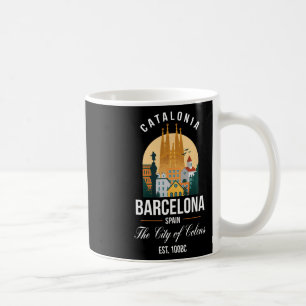 Caneca De Café Férias Familiares de Souvenirs da Espanha de Barce