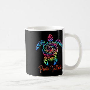 Caneca De Café Férias Familiares de Tartarugas do Mar de Puerto V