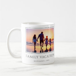 Caneca De Café Férias Familiares Elegantes | Foto Trip da Família