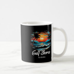 Caneca De Café Férias Familiares Retro Sunset Alabama Golfo Loari