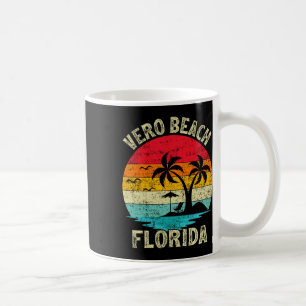 Caneca De Café Férias Familiares Vintage Retro Florida Vero Beach