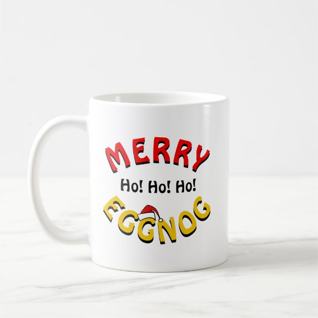 Caneca De Café Férias Felizes de Eggnog – Piada de Natal com Jogo (Esquerda)