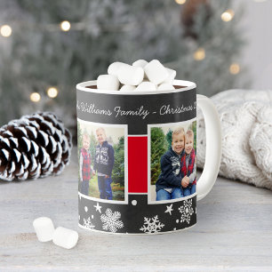 Caneca De Café Férias Felizes Floco de Neve em Quadro Negro Foto