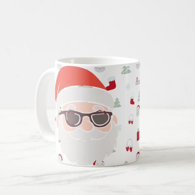 Caneca De Café Férias Festivas  (Frente Esquerda)