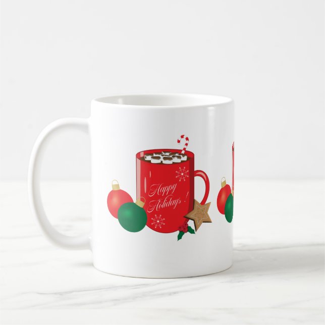 Caneca De Café Férias Festivas Cacau Mug (Esquerda)