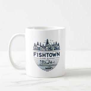 Caneca De Café Férias Fishtown Leland Michigan