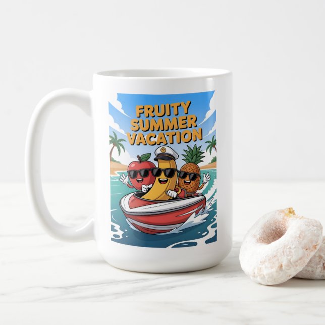 Caneca De Café Férias Fruity Summer (Com Donut)
