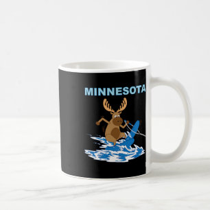 Caneca De Café Férias no Lago Moose Moose de Esqui Aquático em Mi