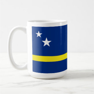 Caneca De Café Férias no País Curaçao Bandeira Nacional Patriótic