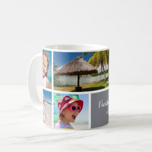 Caneca De Café Férias para Casais ou Família 5 Férias, Cinza