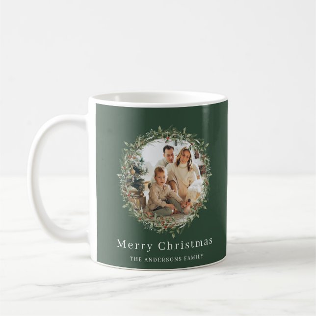 Caneca De Café Ferida de Natal moderna e elegante (Esquerda)