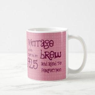 Caneca De Café fermentação 1925 do vintage do aniversário do 9