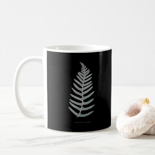 Caneca De Café Fern - Polypodyum Vulgare - Efeito de raios X - 09 (Com Donut)