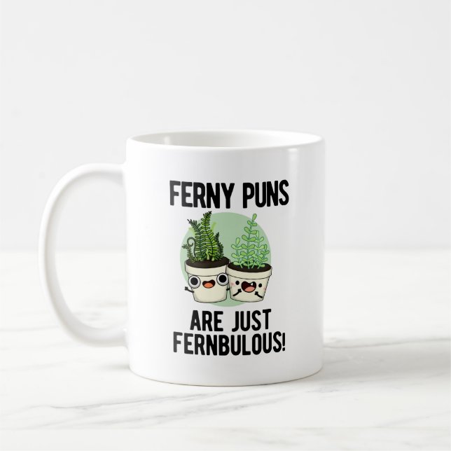 Caneca De Café Ferny Puns É Apenas Uma Fábrica Engraçada Fernbulo (Esquerda)