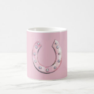 Caneca De Café Ferradura de Jóias Rosa
