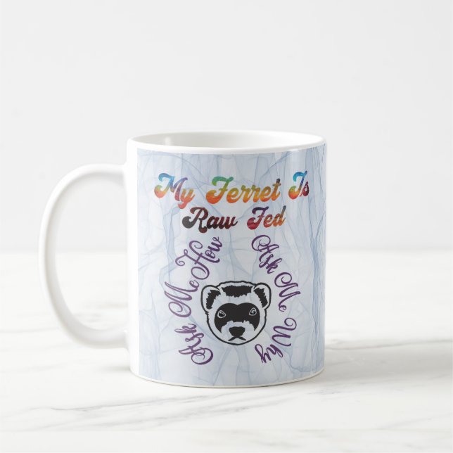 Caneca De Café Ferret Raw Fed (Esquerda)