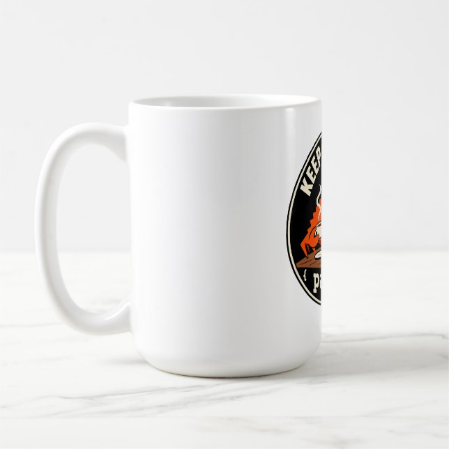 Caneca De Café Ferris Caranguejo mascote de programação Rust (Esquerda)