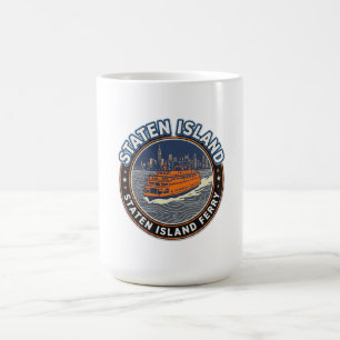 Caneca De Café Ferry de Staten Island – Travessia ao Amanhecer
