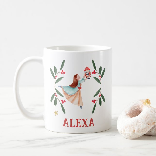 Caneca De Café Festa Botânica Personalizada Ballerina (Com Donut)