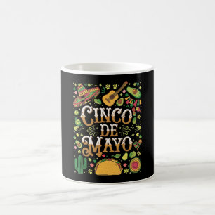 Caneca De Café Festa Cinco De Mayo Elementos de Festa Fofos