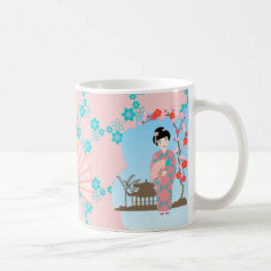 Caneca De Café Festa de aniversário de garotas Geisha