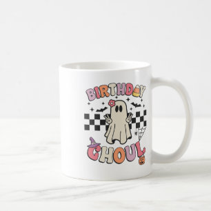 Caneca De Café Festa de aniversário de Halloween Ghoul no anivers