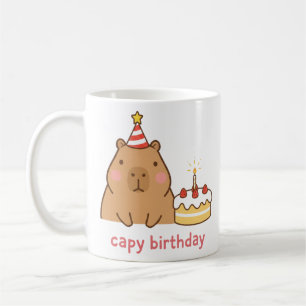 Caneca De Café Festa de Aniversário do Capivara Fofa