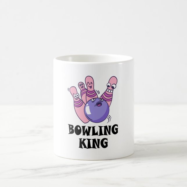 Caneca De Café Festa de Aniversário Infantil Bowling King (Centro)