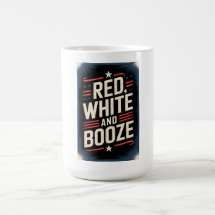 Caneca De Café Festa de Bebidas do Dia 4 de Julho Vermelho Bran