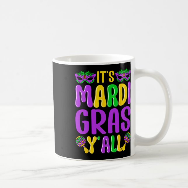 Caneca De Café Festa de Carnaval Design Mardi Gras Engraçado É Ma (Direita)