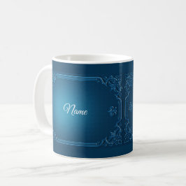 Caneca De Café Festa de Casamento Geométrica Turquesa Vintage