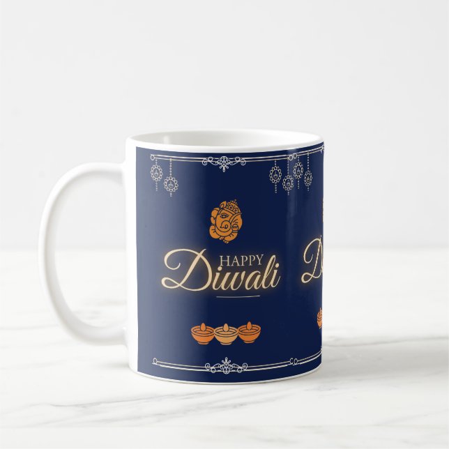 Caneca De Café Festa de Celebração de Diwali (Esquerda)