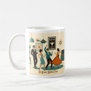 Caneca De Café Festa de Cocktail É Hora do Martini Atômico de Mea