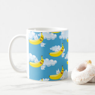 Caneca De Café Festa de Comida Desenho Animado Bananas