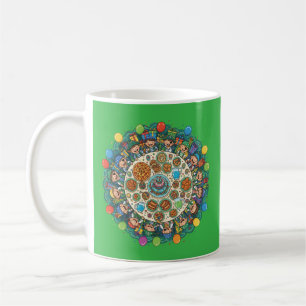 Caneca De Café Festa de Costume de Pirata Verde Infantil