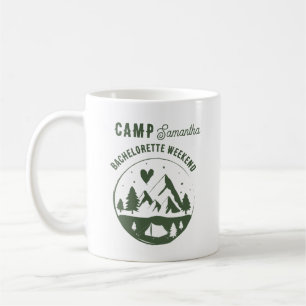 Caneca De Café Festa de Despedida de Solteira Acampamento Camping