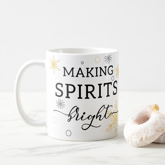 Caneca De Café Festa de Fazer Espíritos Brilhantes (Com Donut)