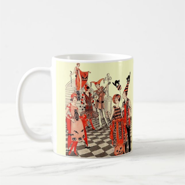 Caneca De Café Festa de Figuras de Halloween de 1920 (Esquerda)
