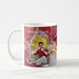 Caneca De Café Festa de Formatura com Duas Fotos Moderna e Minima