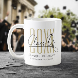 Caneca De Café Festa de formatura de Colagem de Script Moderno