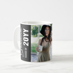 Caneca De Café Festa de formatura de Fotos Clássica Preta