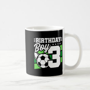 Caneca De Café Festa de Futebol de 3 Anos de Idade 3º Aniversário
