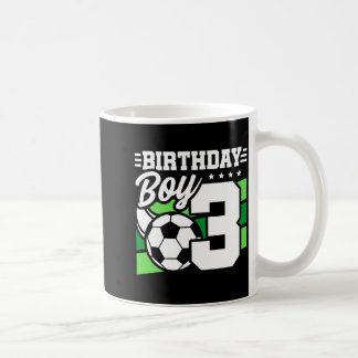 Caneca De Café Festa de Futebol de 3 Anos de Idade 3º Aniversário