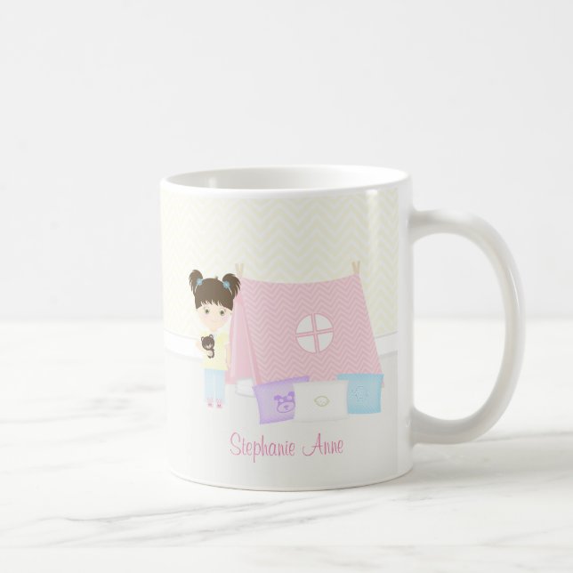Caneca De Café Festa de Glamping para Dormir (Direita)