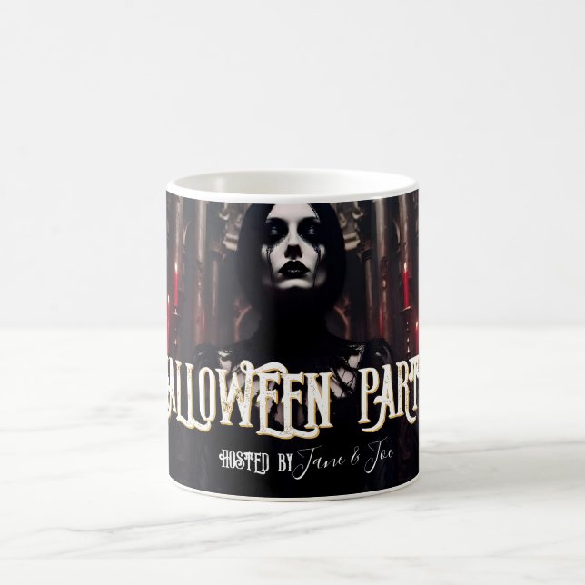 Caneca De Café Festa de Halloween – Convite Sombrio Gótico (Centro)