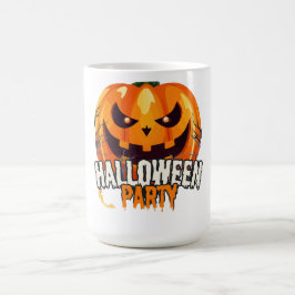 Caneca De Café Festa de Halloween – Desenho de Abóbora de Hallowe